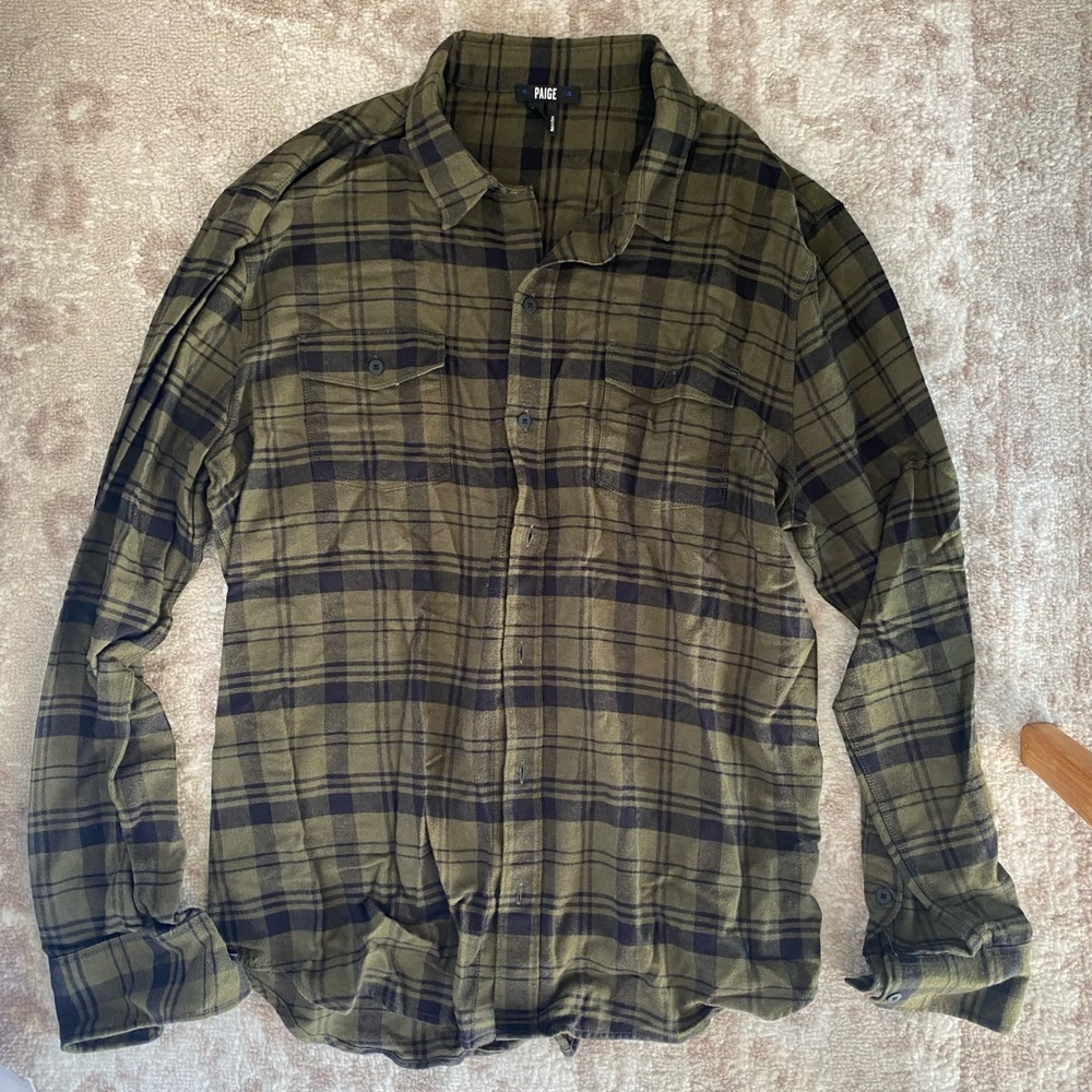 PAIGE plaid flannel button up shirt